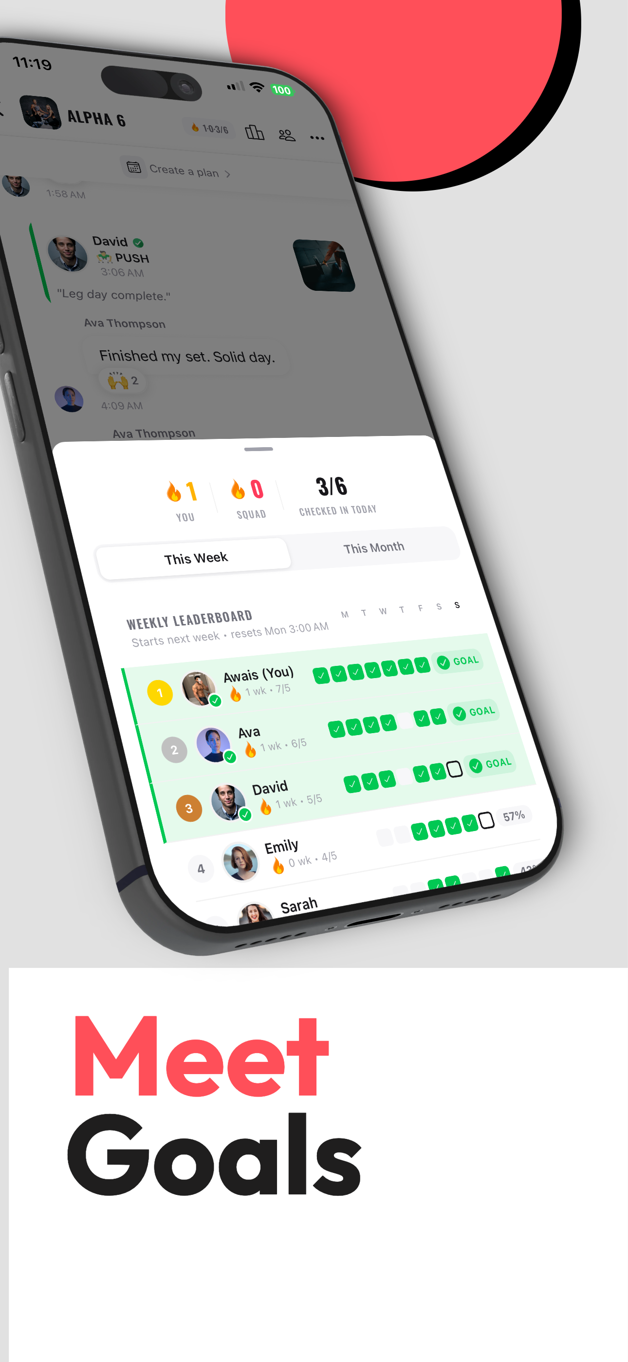 Squad leaderboards and accountability